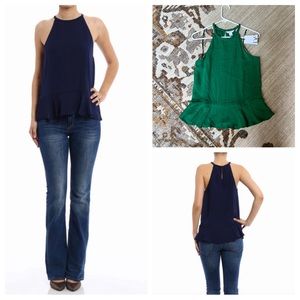 Diane von Furstenberg Hunter Green Lizzie Silk Top P NWT